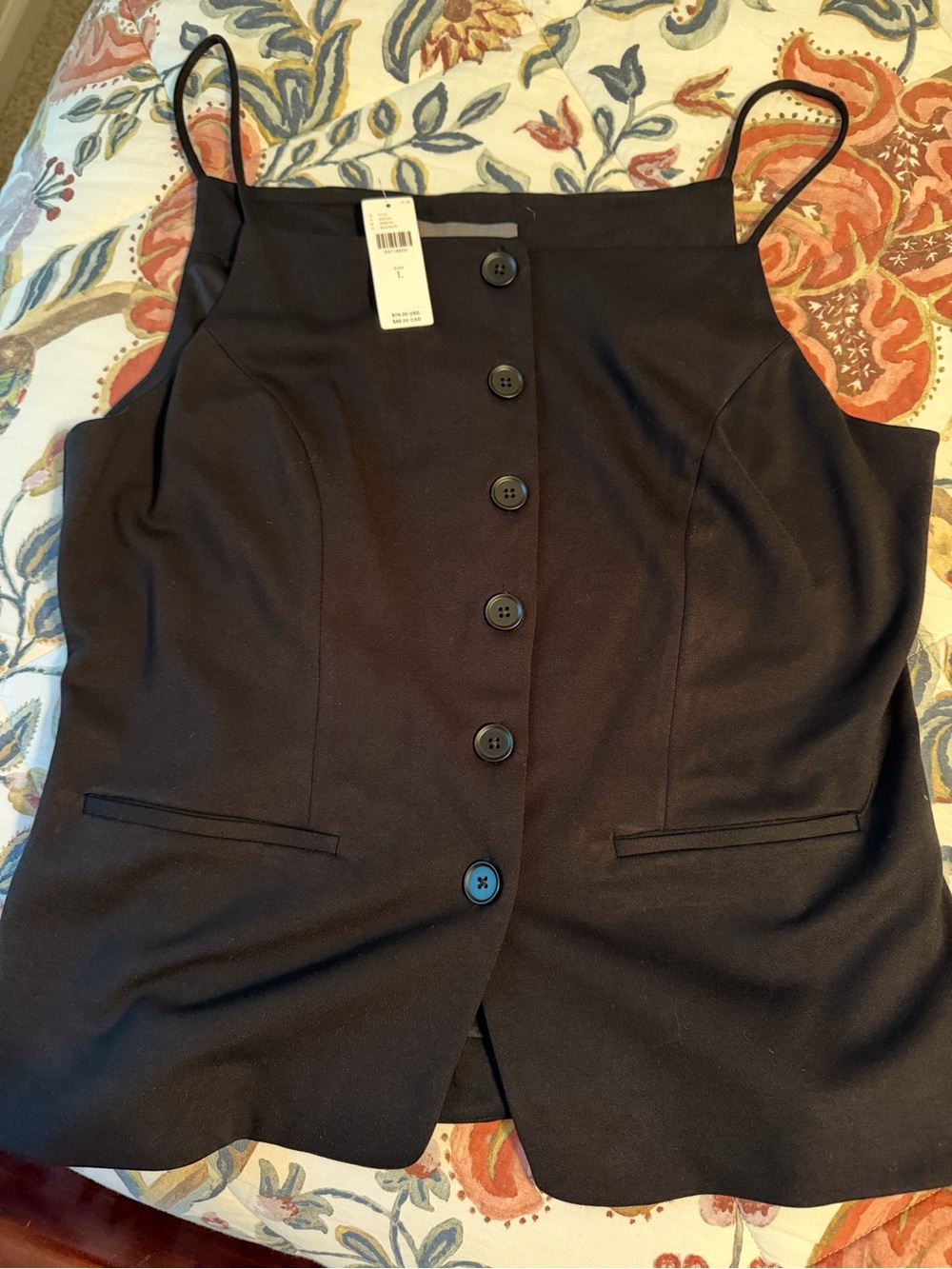 NWT Anthropologie Sunday in Brooklyn Black Vest large